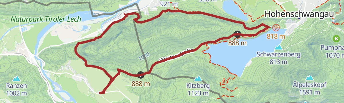 Route map: Wanderung auf der Königsschleife